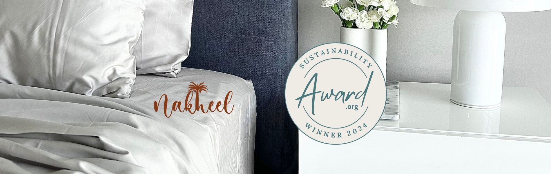 Sustainability Award Winner Banner - Nakheel Organic Bedding & Linen Sustainability Award Winner