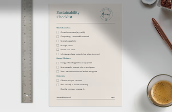 Sustainability Checklist - Sustainability Award